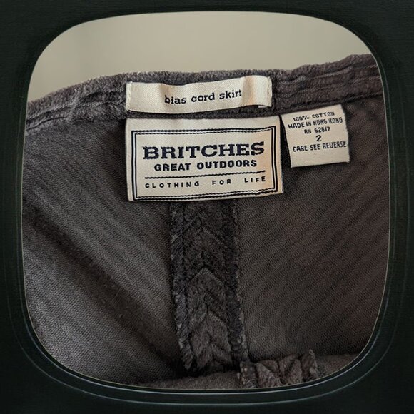 vtg Britches great outdoors grey corduroy skirt - Picture 2 of 4